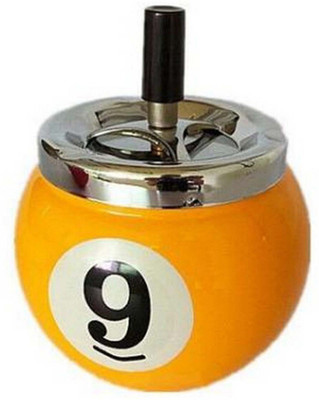 Laxmi Ganesh Billiard Pool Ball Ash Tray Billiard Ball(Pack of 1, Yellow)