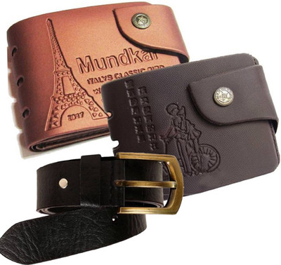 Peacock Mundkar Wallet, Belt Combo(Tan, Black)
Peacock Mundkar Wallet, Belt Combo(Tan, Black)