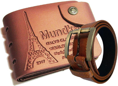 Peacock Mundkar Wallet, Belt Combo(Tan) 
Peacock Mundkar Wallet, Belt Combo(Tan)