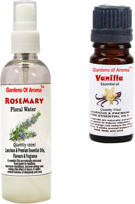 Gardens Of Aroma Rosemary Floral Water And Vanilla Essential Oil(110 ml)