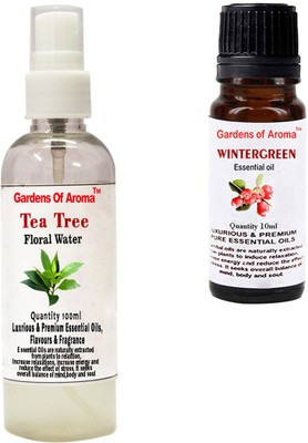 Gardens Of Aroma Tea Tree Floral Water And Wintergreen Essential Oil(110 ml)