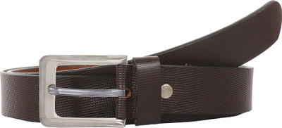 Pooh Men Formal Black Genuine Leather Belt