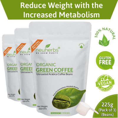 Neuherbs Green Coffee Beans for weight loss & Natural fat burner Instant Coffee 225 g(Pack of 3, Green Coffee Flavoured)
Neuherbs Green Coffee Beans for weight loss & Natural fat burner Instant Coffee 225 g(Pack of 3, Green Coffee Flavoured)