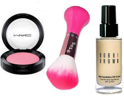 9 to 5 Makeup Brush , Mac Pink blusher & Bobbi Brown Skin foundation(Set of 3)
9 to 5 Makeup Brush , Mac Pink blusher & Bobbi Brown Skin foundation(Set of 3)
