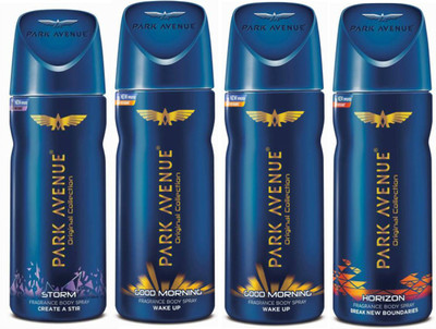 Park Avenue 1 Storm and 3 Good Morning Deodorant Combo for Men (Pack of 4) Deodorant Spray - For Men(520 ml, Pack of 4)
Park Avenue 1 Storm and 3 Good Morning Deodorant Combo for Men (Pack of 4) Deodorant Spray - For Men(520 ml, Pack of 4)