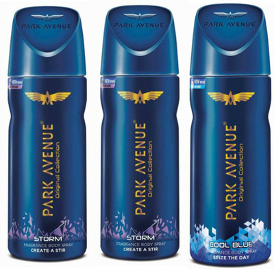 Park Avenue 2 Storm and 1 Cool Blue Deodorant Combo for Men (Pack of 3) Deodorant Spray - For Men(390 ml, Pack of 3)
Park Avenue 2 Storm and 1 Cool Blue Deodorant Combo for Men (Pack of 3) Deodorant Spray - For Men(390 ml, Pack of 3)