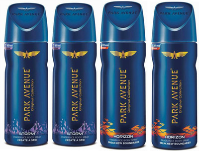 Park Avenue 2 Storm and 2 Horizon Deodorant Combo for Men (Pack of 4) Deodorant Spray - For Men(520 ml, Pack of 4)
Park Avenue 2 Storm and 2 Horizon Deodorant Combo for Men (Pack of 4) Deodorant Spray - For Men(520 ml, Pack of 4)