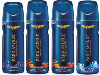Park Avenue 1 Storm and 2 Horizon and 1 Cool Blue Deodorant Combo for Men (Pack of 4) Deodorant Spray - For Men(520 ml, Pack of 4)
Park Avenue 1 Storm and 2 Horizon and 1 Cool Blue Deodorant Combo for Men (Pack of 4) Deodorant Spray - For Men(520 ml, Pack of 4)