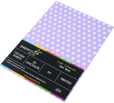 Paper Pep Craft Collection Unruled A4 A4 paper(Set of 2, Light Purple)