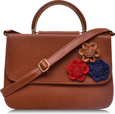 Fristo Women Casual Brown PU Sling Bag