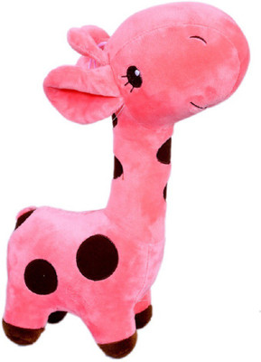 Mappy Small Hanging Light Rose Cute Giraffe Soft & Plush toy as Gift - 27 cm(Light Rose)