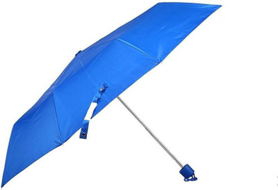SWASTIK Polyester 2 fold Umbrella (21 inch) Umbrella(Blue)