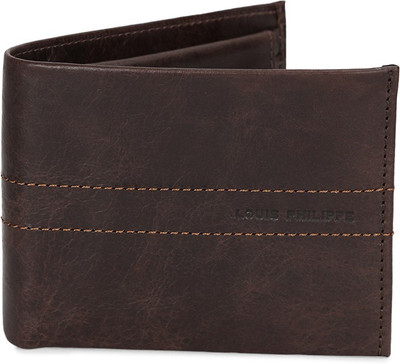 Louis Philippe Men Brown Genuine Leather Wallet(4 Card Slots)
