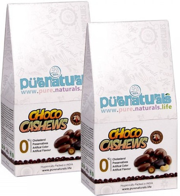 Purenaturals Diets Choco Cashews- Set of 2(200 g, Pack of 2)