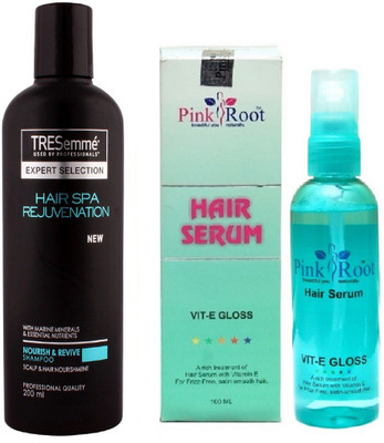 Pink Root Hair Serum (100ml) and TRESemme Hair Spa Rejuvenation Nourish & Revive Shampoo(Set of 2)