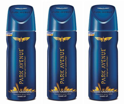 Park Avenue Good Morning Wake Up Original Collection Body Spray 150ML Each (Pack of 3) Perfume Body Spray - For Men & Women(450 ml, Pack of 3)
Park Avenue Good Morning Wake Up Original Collection Body Spray 150ML Each (Pack of 3) Perfume Body Spray - For Men & Women(450 ml, Pack of 3)