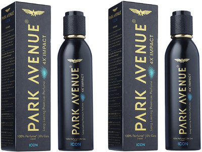 Park Avenue Icon 4X Impact Perfume Spray 120ML Each (Pack of 2) Perfume Body Spray - For Men & Women(240 ml, Pack of 2)
Park Avenue Icon 4X Impact Perfume Spray 120ML Each (Pack of 2) Perfume Body Spray - For Men & Women(240 ml, Pack of 2)