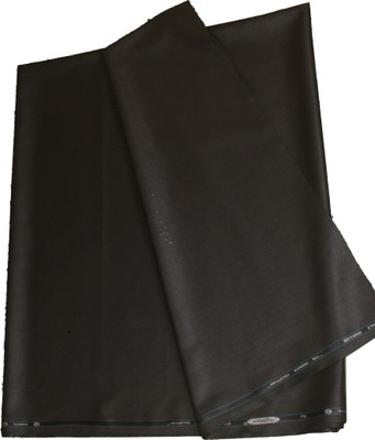 Kundan Viscose Checkered Trouser Fabric(Un-stitched, Black