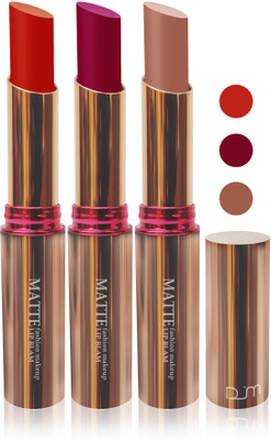 Femina09 velvet matte lady blam Enriched with Vitamin E lipstick women fashion color cosmetics makeup combo set of 3(red l brown d rose pink)
Femina09 velvet matte lady blam Enriched with Vitamin E lipstick women fashion color cosmetics makeup combo set of 3(red l brown d rose pink)