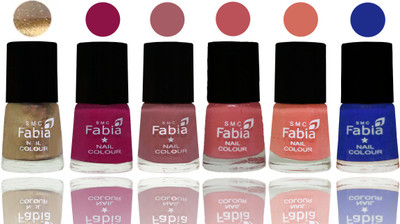 Fabia Exclusive Nail Polish Gold-Raspberry-Lip-Bazooka Joe-Light Peach-Shock Blue Dark(Pack of 6)
Fabia Exclusive Nail Polish Gold-Raspberry-Lip-Bazooka Joe-Light Peach-Shock Blue Dark(Pack of 6)