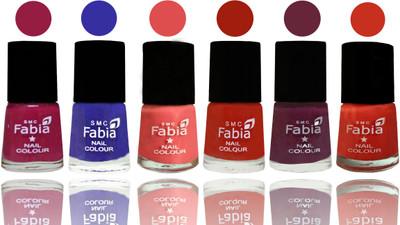 Fabia Exclusive Nail Polish Cherry Blossom-Shock Blue-Salmon-Shock Orange Red-Mulberry-Orange(Pack of 6)
Fabia Exclusive Nail Polish Cherry Blossom-Shock Blue-Salmon-Shock Orange Red-Mulberry-Orange(Pack of 6)