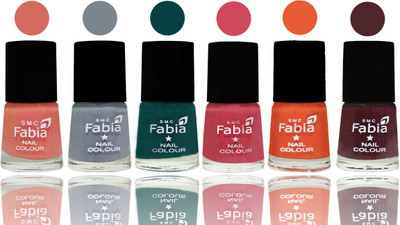 Fabia Exclusive Nail Polish Light Peach-Wild Gray Yonder-Dark Green-Shock Pink-Sour Orange-Wine(Pack of 6)
Fabia Exclusive Nail Polish Light Peach-Wild Gray Yonder-Dark Green-Shock Pink-Sour Orange-Wine(Pack of 6)