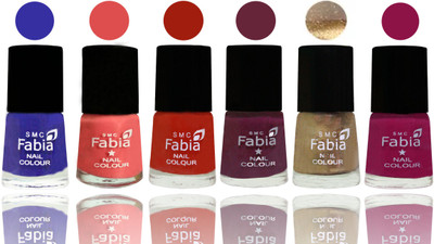 Fabia Exclusive Nail Polish Shock Blue-Salmon-Shock Orange Red-Mulberry-Gold-Raspberry(Pack of 6)
Fabia Exclusive Nail Polish Shock Blue-Salmon-Shock Orange Red-Mulberry-Gold-Raspberry(Pack of 6)