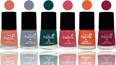 Fabia Exclusive Nail Polish Light Peach-Wild Gray Yonder-Dark Green-Shock Pink-Sour Orange-Pure Wine(Pack of 6)
Fabia Exclusive Nail Polish Light Peach-Wild Gray Yonder-Dark Green-Shock Pink-Sour Orange-Pure Wine(Pack of 6)