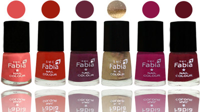 Fabia Exclusive Nail Polish Salmon-Shock Orange Red-Mulberry-Gold-Raspberry-Maroon(Pack of 6)
Fabia Exclusive Nail Polish Salmon-Shock Orange Red-Mulberry-Gold-Raspberry-Maroon(Pack of 6)