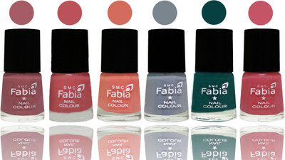 Fabia Exclusive Nail Polish Lip-Bazooka Joe-Light Peach-Wild Gray Yonder-Dark Green-Light Pink(Pack of 6)
Fabia Exclusive Nail Polish Lip-Bazooka Joe-Light Peach-Wild Gray Yonder-Dark Green-Light Pink(Pack of 6)