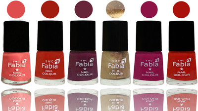 Fabia Exclusive Nail Polish Salmon-Shock Orange Red-Mulberry-Gold-Raspberry-Reddish Red(Pack of 6)
Fabia Exclusive Nail Polish Salmon-Shock Orange Red-Mulberry-Gold-Raspberry-Reddish Red(Pack of 6)