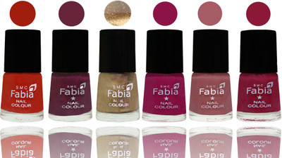 Fabia Exclusive Nail Polish Shock Orange Red-Mulberry-Gold-Raspberry-Lip-Pure Wine(Pack of 6)
Fabia Exclusive Nail Polish Shock Orange Red-Mulberry-Gold-Raspberry-Lip-Pure Wine(Pack of 6)