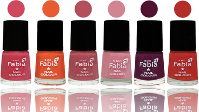 Fabia Exclusive Nail Polish Shock Pink-Sour Orange-Mauve Pink-Rose-Boysenberry-Candy Orange(Pack of 6)
Fabia Exclusive Nail Polish Shock Pink-Sour Orange-Mauve Pink-Rose-Boysenberry-Candy Orange(Pack of 6)