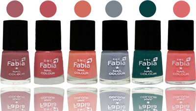 Fabia Exclusive Nail Polish Lip-Bazooka Joe-Light Peach-Wild Gray Yonder-Dark Green-Baby Pink(Pack of 6)
Fabia Exclusive Nail Polish Lip-Bazooka Joe-Light Peach-Wild Gray Yonder-Dark Green-Baby Pink(Pack of 6)