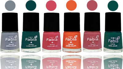 Fabia Exclusive Nail Polish Wild Gray Yonder-Dark Green-Shock Pink-Sour Orange-Mauve Pink-Pine Green(Pack of 6)
Fabia Exclusive Nail Polish Wild Gray Yonder-Dark Green-Shock Pink-Sour Orange-Mauve Pink-Pine Green(Pack of 6)