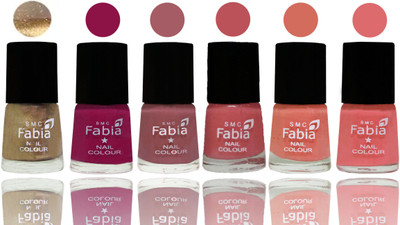 Fabia Exclusive Nail Polish Gold-Raspberry-Lip-Bazooka Joe-Light Peach-Baby Pink(Pack of 6)
Fabia Exclusive Nail Polish Gold-Raspberry-Lip-Bazooka Joe-Light Peach-Baby Pink(Pack of 6)