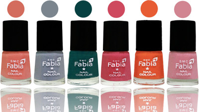 Fabia Exclusive Nail Polish Light Peach-Wild Gray Yonder-Dark Green-Shock Pink-Sour Orange-Rose(Pack of 6)
Fabia Exclusive Nail Polish Light Peach-Wild Gray Yonder-Dark Green-Shock Pink-Sour Orange-Rose(Pack of 6)