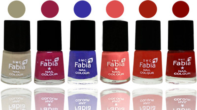 Fabia Exclusive Nail Polish Tan-Cherry Blossom-Shock Blue-Salmon-Shock Orange Red-Bold Red(Pack of 6)
Fabia Exclusive Nail Polish Tan-Cherry Blossom-Shock Blue-Salmon-Shock Orange Red-Bold Red(Pack of 6)