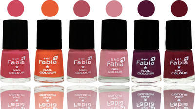 Fabia Exclusive Nail Polish Shock Pink-Sour Orange-Mauve Pink-Rose-Boysenberry-Maroon(Pack of 6)
Fabia Exclusive Nail Polish Shock Pink-Sour Orange-Mauve Pink-Rose-Boysenberry-Maroon(Pack of 6)