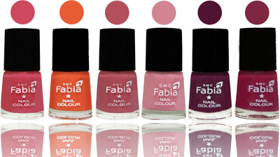 Fabia Exclusive Nail Polish Shock Pink-Sour Orange-Mauve Pink-Rose-Boysenberry-Dark Magenta(Pack of 6)
Fabia Exclusive Nail Polish Shock Pink-Sour Orange-Mauve Pink-Rose-Boysenberry-Dark Magenta(Pack of 6)