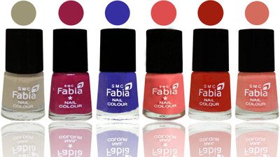 Fabia Exclusive Nail Polish Tan-Cherry Blossom-Shock Blue-Salmon-Shock Orange Red-Light Peach(Pack of 6)
Fabia Exclusive Nail Polish Tan-Cherry Blossom-Shock Blue-Salmon-Shock Orange Red-Light Peach(Pack of 6)