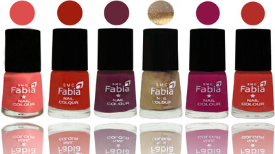 Fabia Exclusive Nail Polish Salmon-Shock Orange Red-Mulberry-Gold-Raspberry-Candy Orange(Pack of 6)
Fabia Exclusive Nail Polish Salmon-Shock Orange Red-Mulberry-Gold-Raspberry-Candy Orange(Pack of 6)