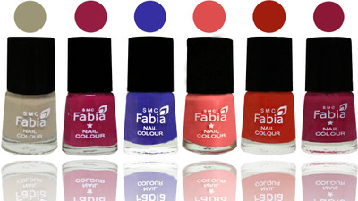Fabia Exclusive Nail Polish Tan-Cherry Blossom-Shock Blue-Salmon-Shock Orange Red-Pure Wine(Pack of 6)
Fabia Exclusive Nail Polish Tan-Cherry Blossom-Shock Blue-Salmon-Shock Orange Red-Pure Wine(Pack of 6)