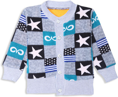 Camey Baby Boys & Baby Girls Button Printed Cardigan, Multi