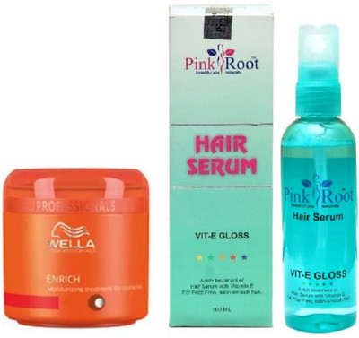 Pink Root Hair Serum and Wella Enrich Mask(Set of 2)
