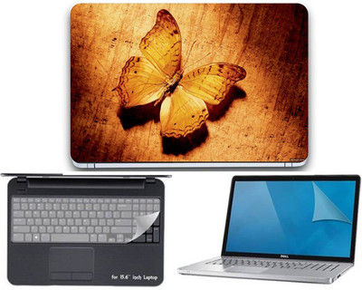 Gallery 83 ® butterfly wallpaper 3 in 1 combo pack with laptop skin sticker decal, key guard, Screen protector all are laptop 15.6 inch Combo Set 3441 vinyl Laptop Decal 15.6 Combo Set