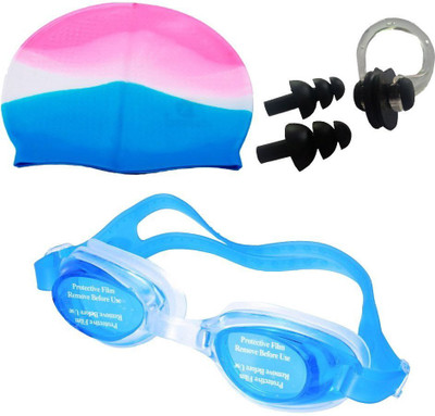 QUINERGYS ™ Smart Blue - Swimming kit with Silicone Swim Cap, Goggle, 2 Pair Ear Plugs and 1 Nose Clip Combo Swimming Kit
QUINERGYS ™ Smart Blue - Swimming kit with Silicone Swim Cap, Goggle, 2 Pair Ear Plugs and 1 Nose Clip Combo Swimming Kit