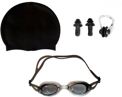 QUINERGYS ® Black - Swimming kit with Silicone Swim Cap, Goggle, 2 Pair Ear Plugs and 1 Nose Clip Combo Swimming Kit
QUINERGYS ® Black - Swimming kit with Silicone Swim Cap, Goggle, 2 Pair Ear Plugs and 1 Nose Clip Combo Swimming Kit