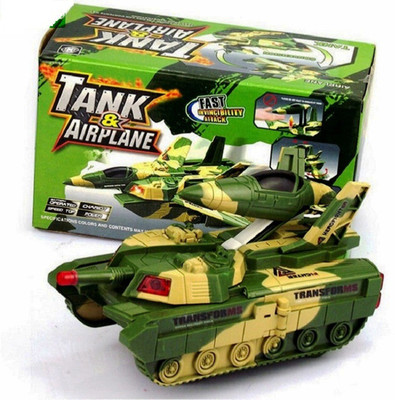 FEMININE STYLE Electric Automatic Deformation 2 in 1 Aircraft & Tank Children's Toys With Light, Music(Green)
FEMININE STYLE Electric Automatic Deformation 2 in 1 Aircraft & Tank Children's Toys With Light, Music(Green)