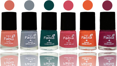 Fabia Exclusive Nail Polish Light Peach-Wild Gray Yonder-Dark Green-Shock Pink-Sour Orange-Dark Magenta(Pack of 6)
Fabia Exclusive Nail Polish Light Peach-Wild Gray Yonder-Dark Green-Shock Pink-Sour Orange-Dark Magenta(Pack of 6)